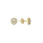 Heliophilia Silver Pendientes de Plata de Ley 925 con Baño de Oro y Circón